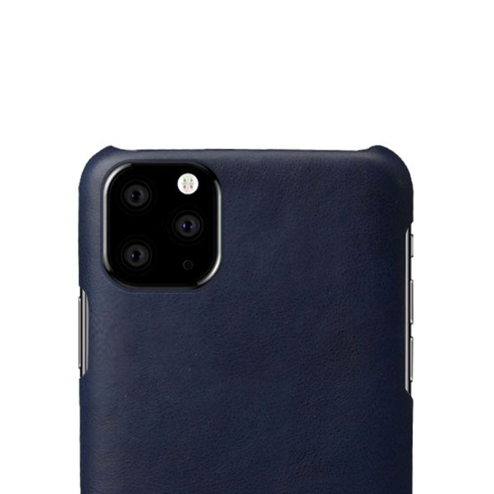 Tuff-Luv Slim Leather Shell Case Wrap Compatible With iPhone 11 Pro Blue M1335