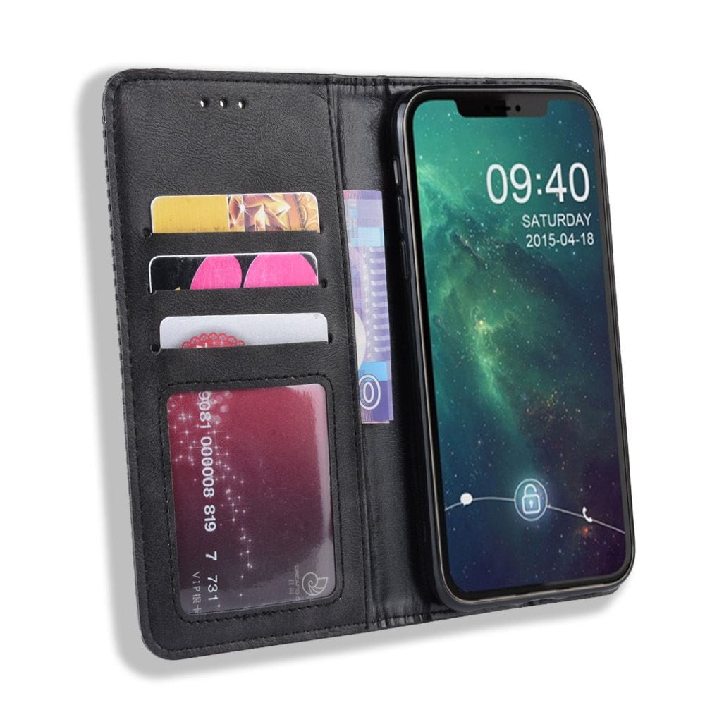 Tuff-Luv Horizontal Flip Leather Case with Wallet for iPhone 11 Pro Black M1345