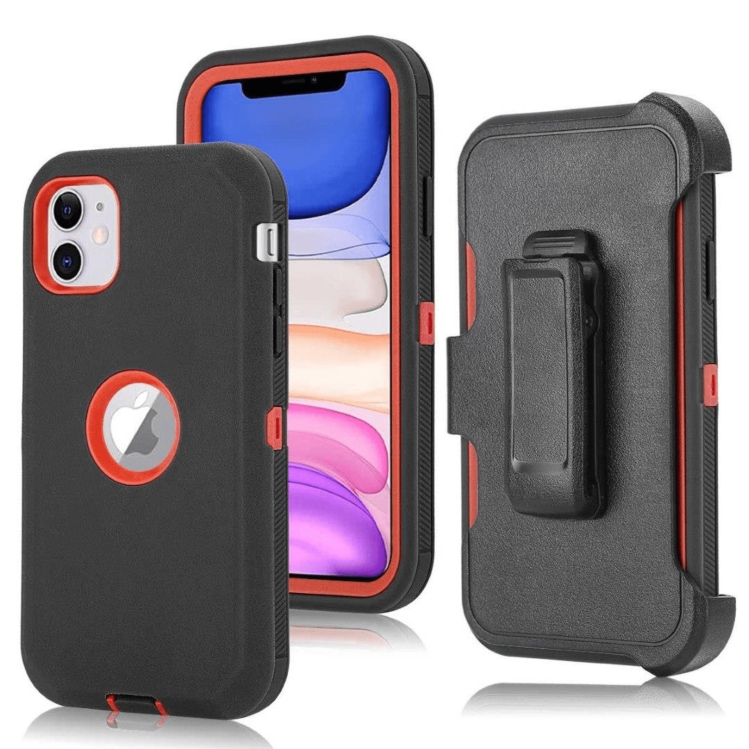 Tuff-Luv Armour Tuff Rugged Case for iPhone 11 (Black/Red) M1400