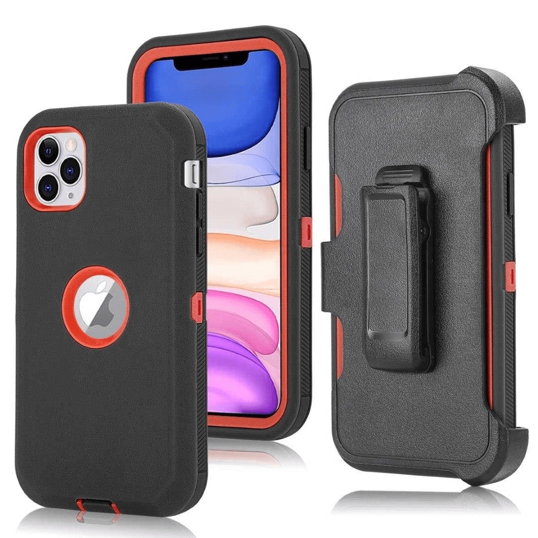 Tuff-Luv Armour Tuff Rugged Case for iPhone 11 Pro Max (Black/Red) M1418