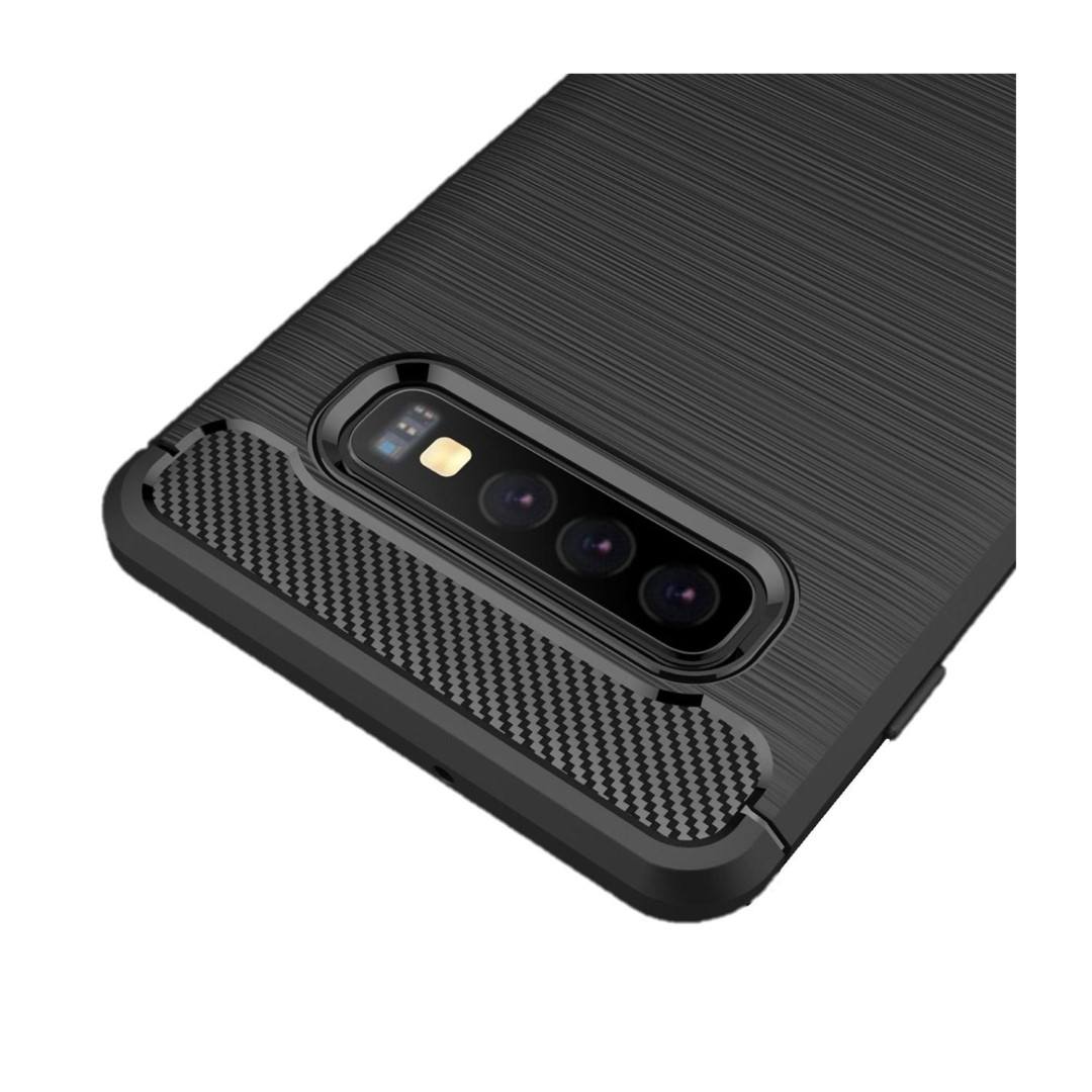 Tuff-Luv Armour Protective Shockproof Shell Case for Samsung Galaxy S10 Plus Black M849