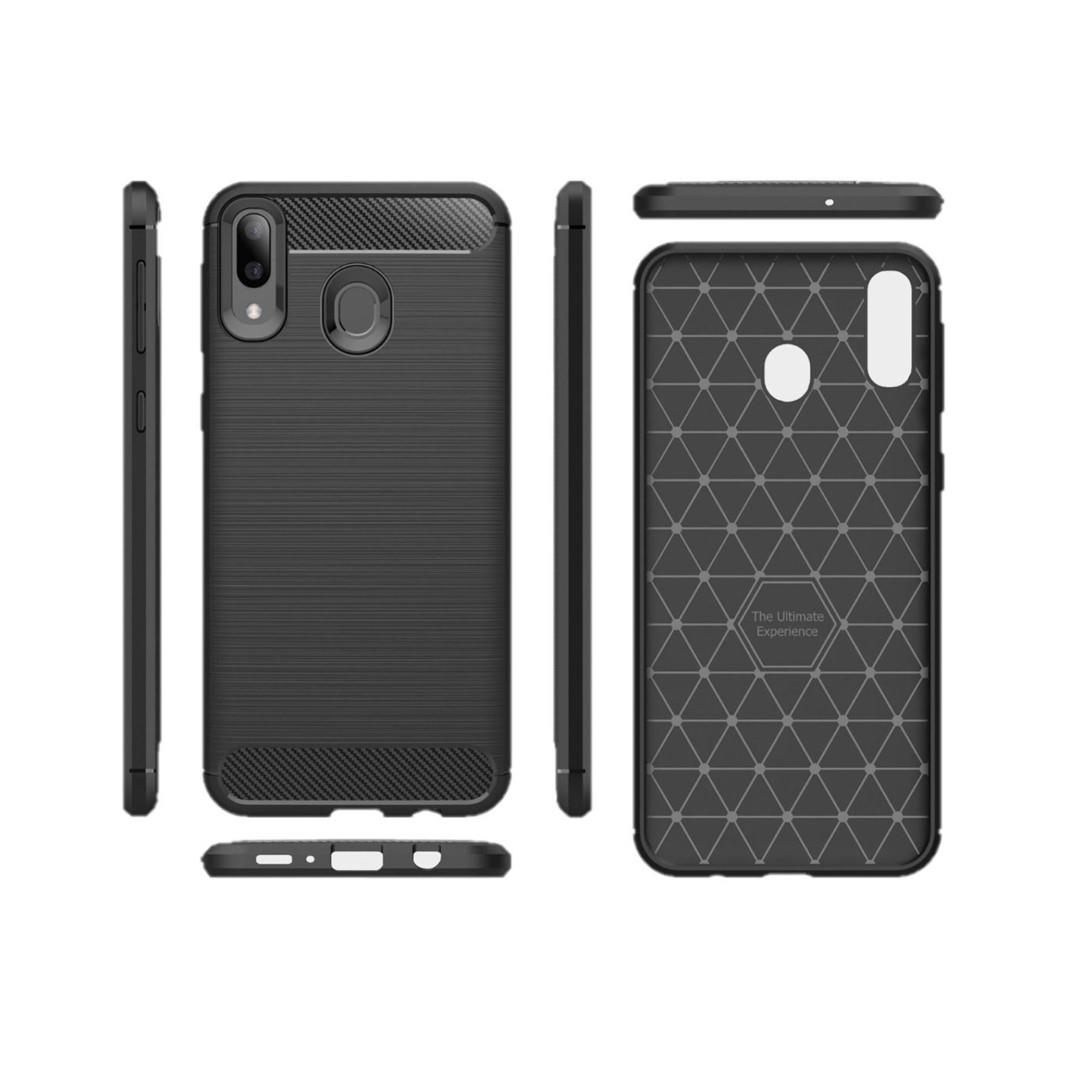 Tuff-Luv TPU Protective Shockproof Back Cover Case for Samsung Galaxy M20 Black M851
