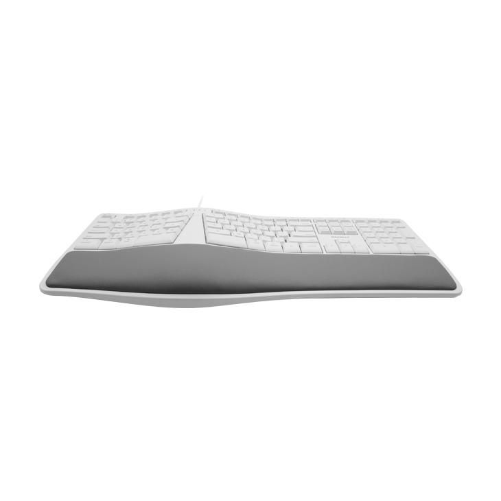 Macally Ergonomic Wired USB-A Keyboard with Palm Rest - MERGOKEY