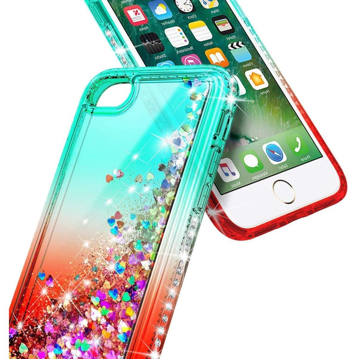 Tuff-Luv Liquid QuickSand Glitter Case for the Apple iPhone SE 2022/2022 and iPhone 7/8 - Gold Venus MF1087