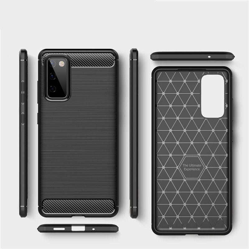 Tuff-Luv Carbon Stlye Rugged Armour Case for Samsung S20 FE - Black MF3356