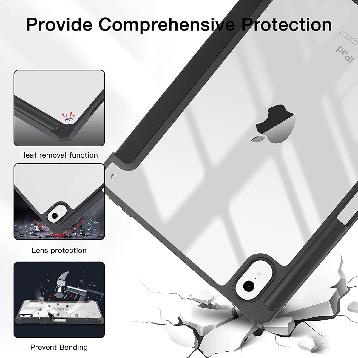 Tuff-Luv Folio Smart Case and Pen Holder for Apple iPad Mini 6 - Black MF666