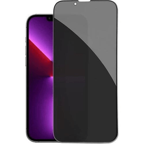 Tuff-Luv 2.5D Tempered Glass Privacy Anti Spy Screen for iPhone 13 Mini - Dark Film MF719