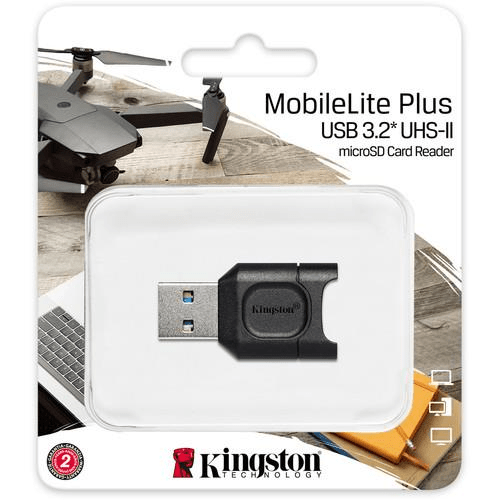 Kingston Technology MobileLite Plus USB3.2 Gen1 microSDHC/SDXC UHS-II Card Reader MLPM