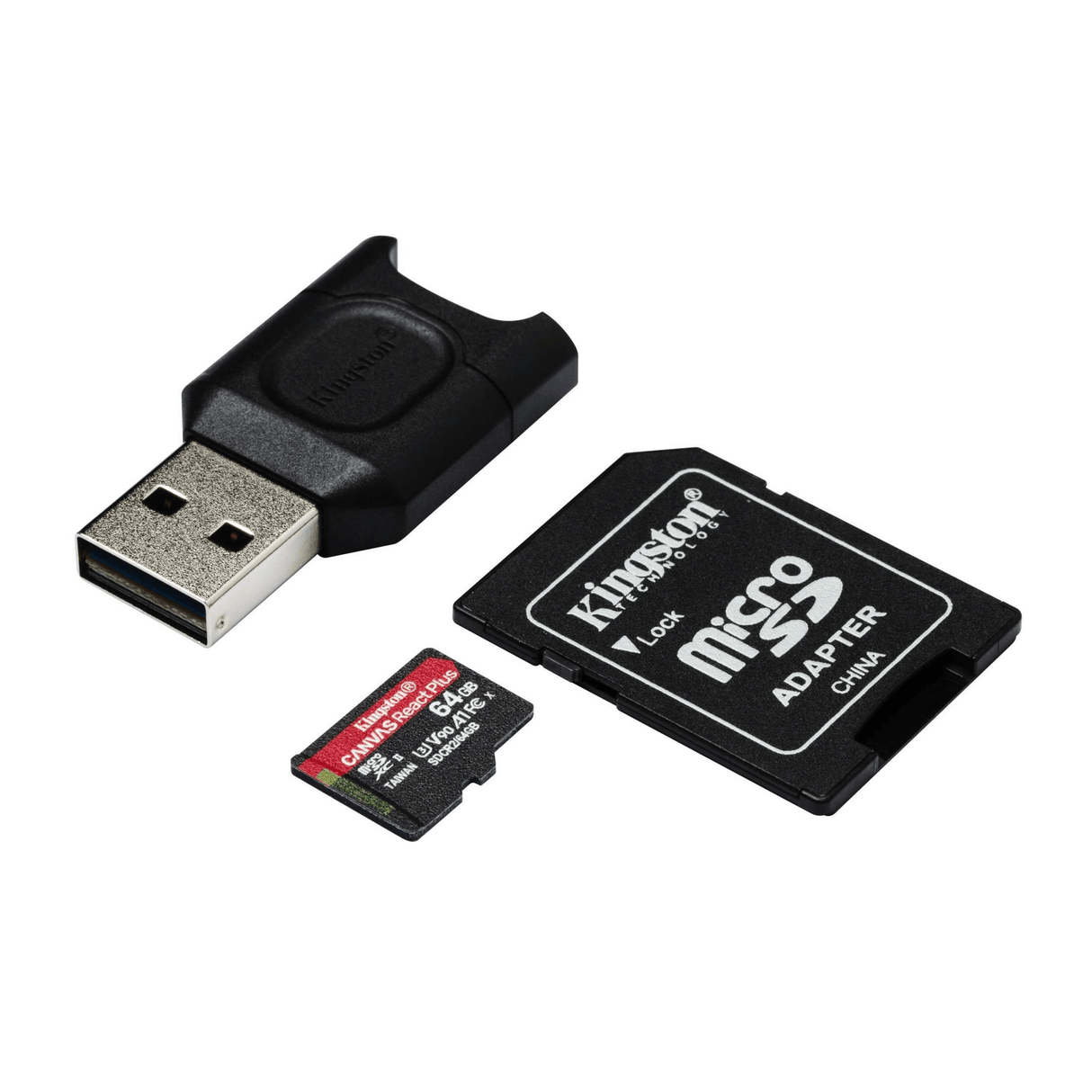 Kingston Canvas React Plus Memory Card 64GB MicroSD Class 10 UHS-II MLPMR2/64GB