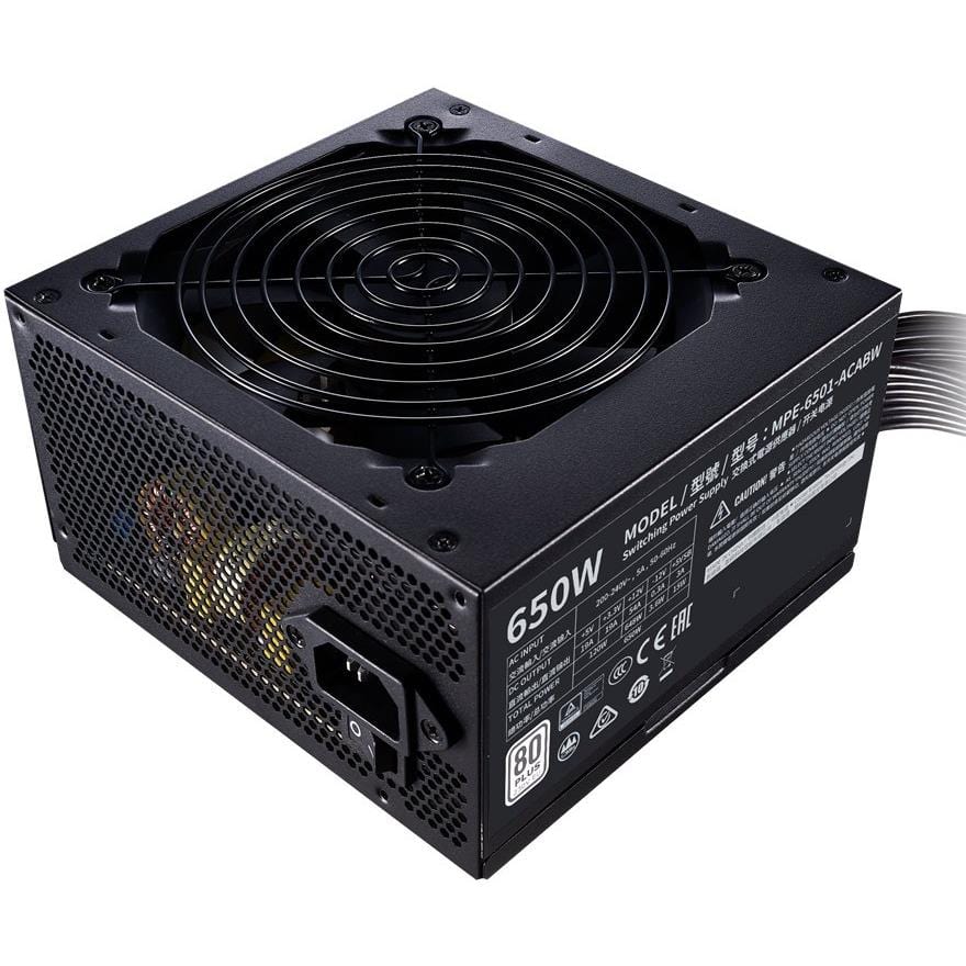 Cooler Master MWE 80 Plus White 650W ATX Power Supply Unit MPE-6501-ACABW-WO