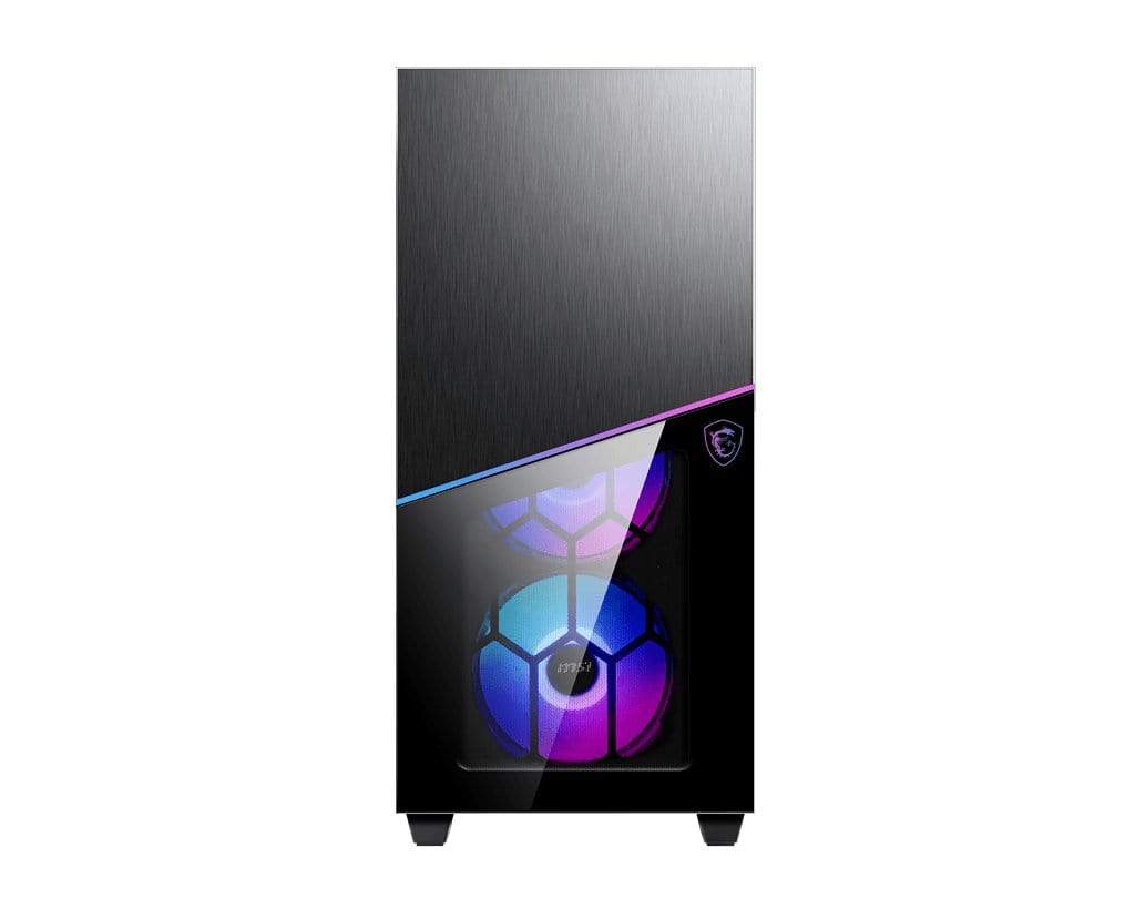 MSI MPG SEKIRA 100R 'S100R' Mid Tower Gaming Computer Case 'Black, 4x 120mm ARGB, Mystic Light Sync, 8 Channel ARGB Hub, USB Type-C, Tempered Glass Panels, ATX, mATX, mini-ITX'