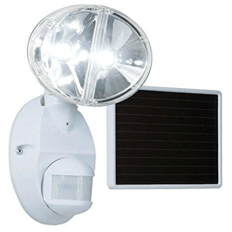 Eaton 180-degree Motion Sensor Twin Solar Powered LED Floodlight MSLED180W
