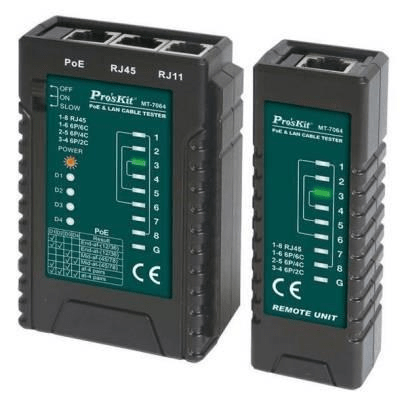 Pro'Skit PoE RJ45 Cable Tester MT-7064