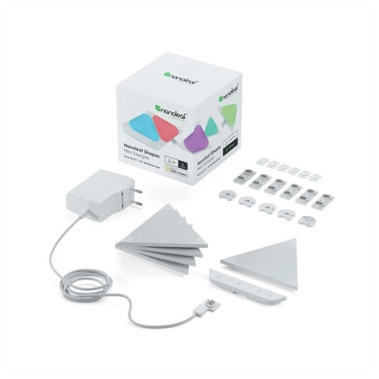 Nanoleaf Shapes Mini Triangles Light Panels - 5 Panel Starter Kit NL48-5002TW-5PK
