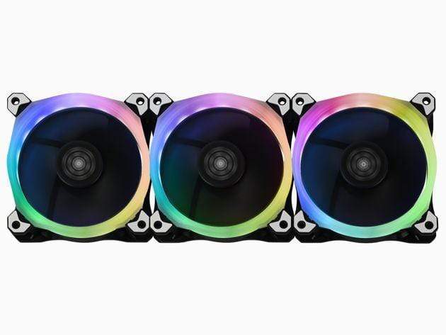 Raidmax NV-R120FBR3 120mm Customizable Addressable RGB LED Case Fan 1200rpm NV-R120FBR3