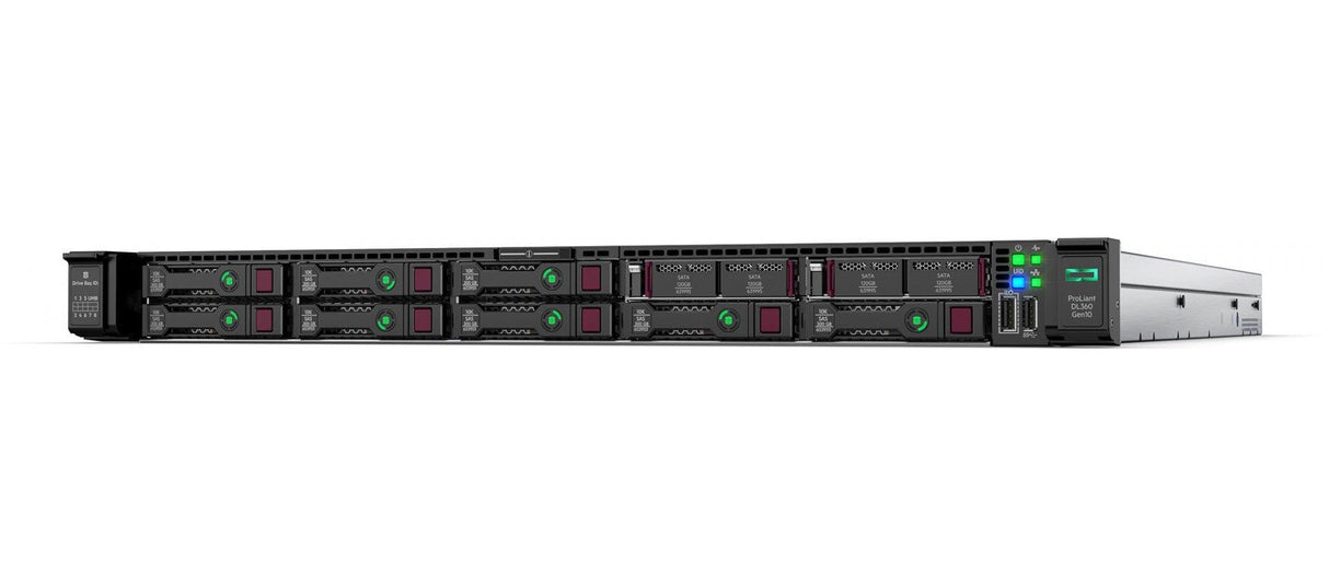 HPE ProLiant DL360 Gen10 Server Intel Xeon Silver 2.1GHz 16GB DDR4-SDRAM 26.4 TB Rack (1U) 500 W P19774-B21