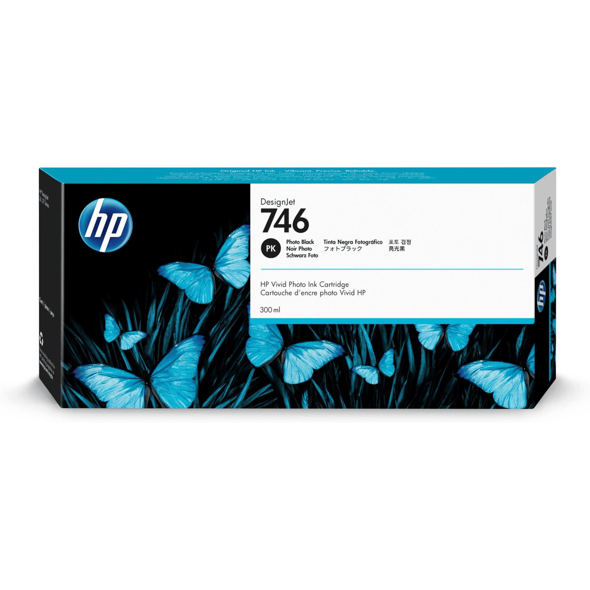 HP 746 DesignJet Photo Black Standard Yield Ink Cartridge Original P2V82A Single-pack