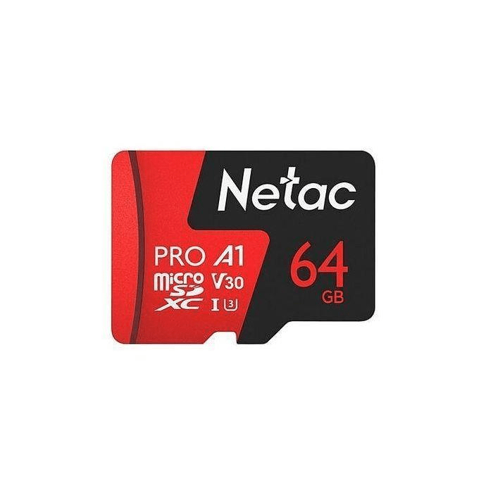 Netac P500 Extreme Pro 64GB MicroSDHC Class 10 V10 U1 Memory Card P500-PRO-64G