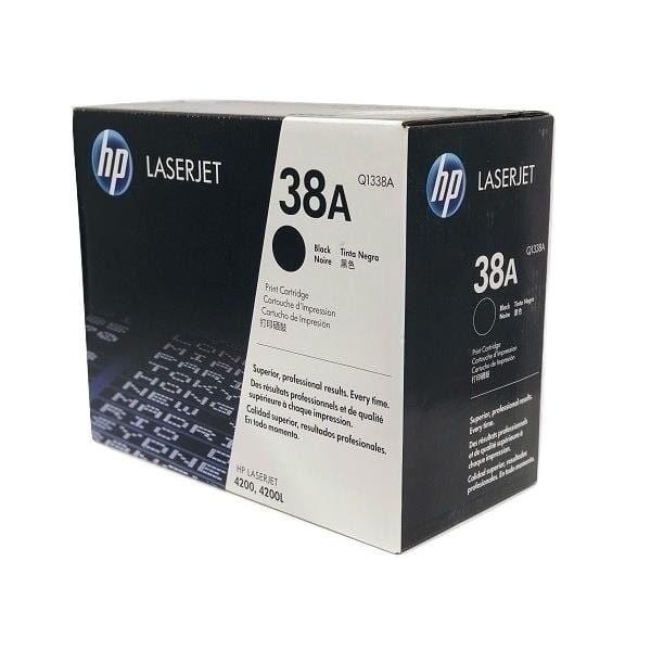 HP 38A Black Toner Cartridge 12,000 Pages Original Q1338A Single-pack