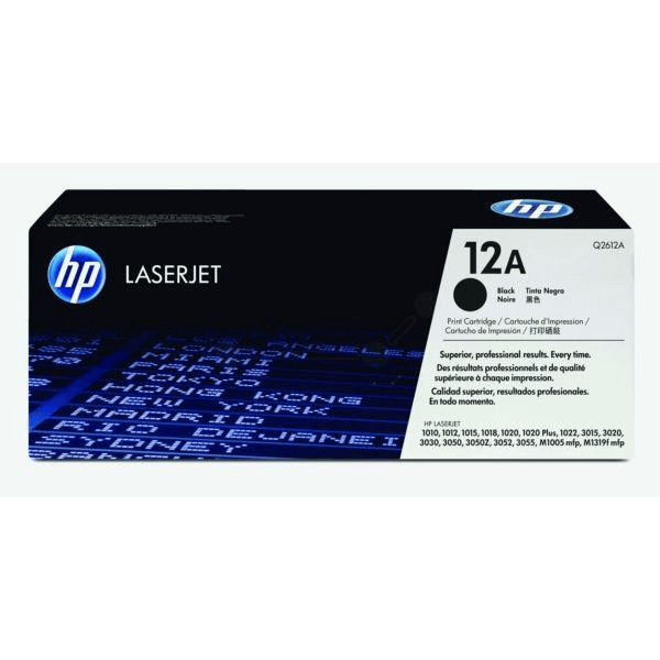 HP 12A Black Toner Cartridge 2,000 Pages Original Q2612A Single-pack