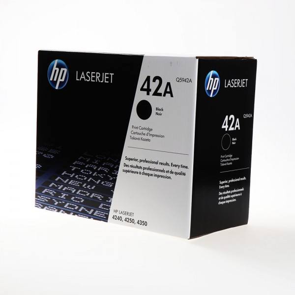 HP 42A Black Toner Cartridge 10,000 Pages Original Q5942A Single-pack