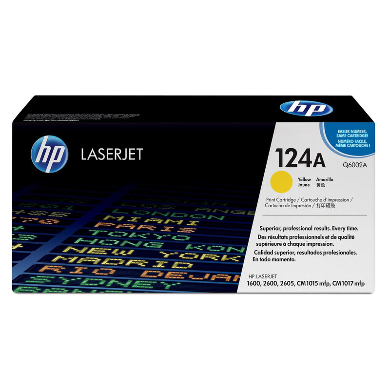 HP 124A Yellow Toner Cartridge 2,000 pages Original Q6002A Single-pack