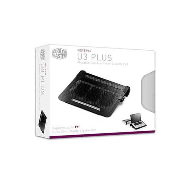 Cooler Master NotePal U3 Plus Notebook Cooling Pad 19-inch 1800 RPM Black R9-NBC-U3PK-GP