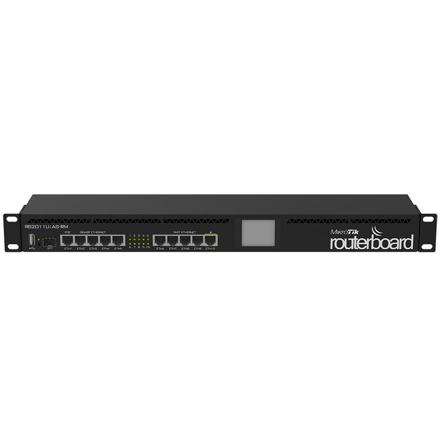 MikroTik 10-port Ethernet 1SFP Rack-Mount Router RB2011UiAS-RM