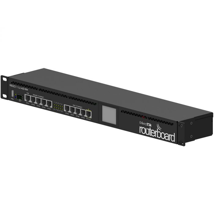 MikroTik 10-port Ethernet 1SFP Rack-Mount Router RB2011UiAS-RM