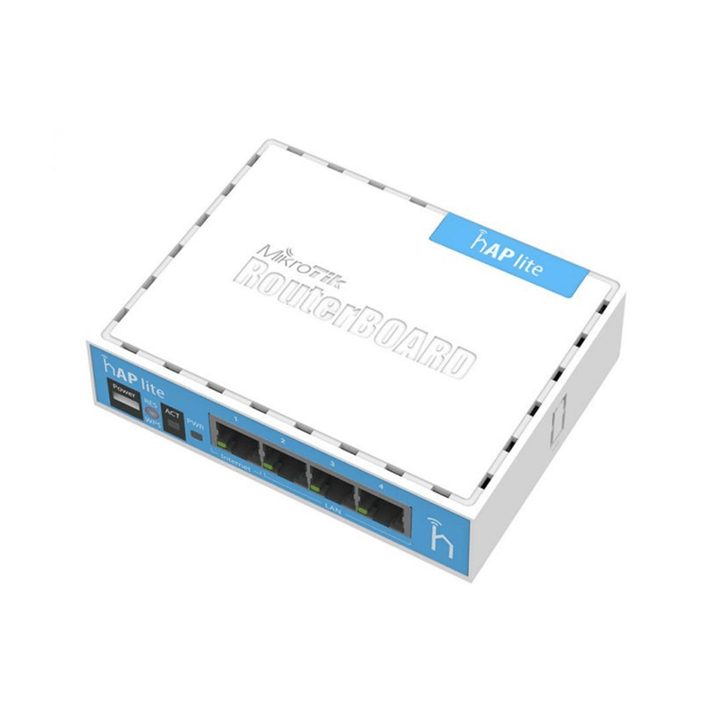 MikroTik hAP Lite WiFi Router - Single-band 2.4GHz Gigabit Ethernet White RB-HAPL