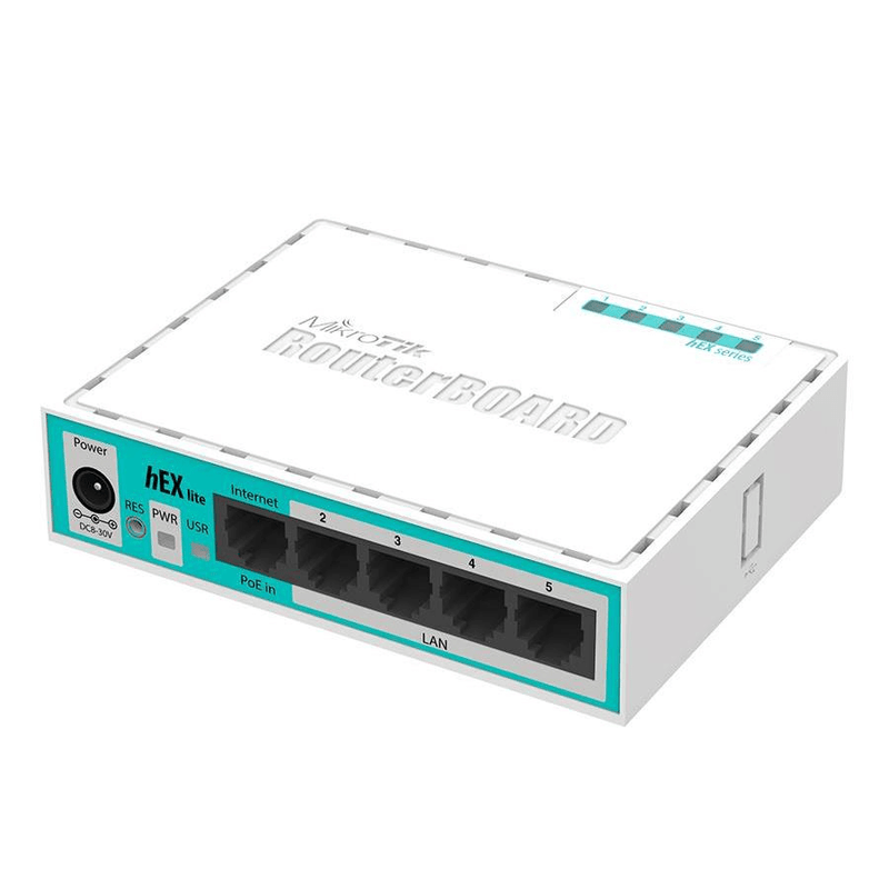 MikroTik hEX Lite 5-port Ethernet Desktop Router RB-HEXLITE