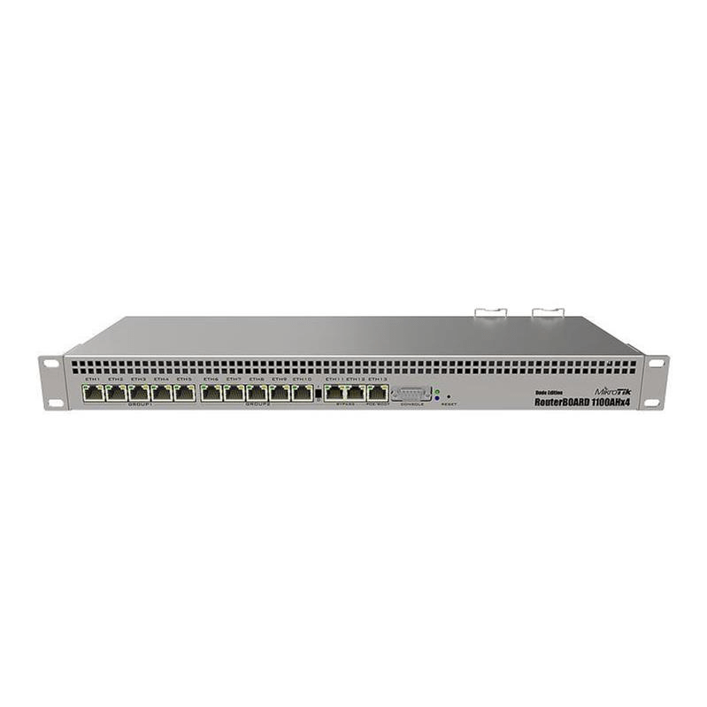 MikroTik RB1100Dx4 Dude Edition Desktop Router with 13 Gb Ports and The pre-loaded RB1100AHx4-DUDE