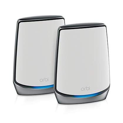 Netgear Orbi AX6000 Wi-Fi 6 Wireless Router - Tri-band 2.4GHz and 5GHz Gigabit Ethernet White RBK853-100EUS