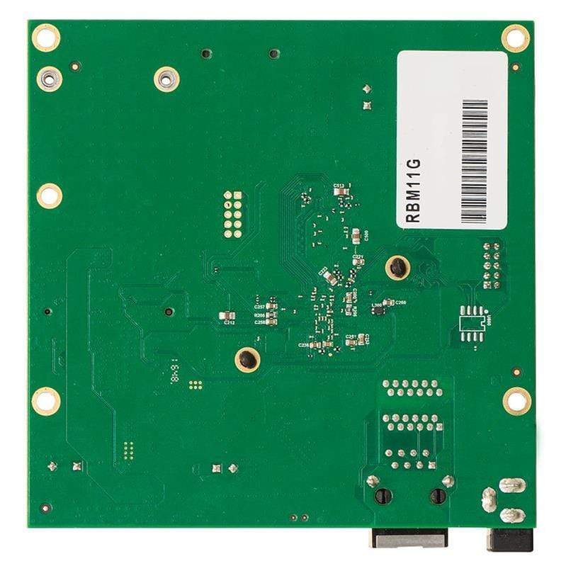 MikroTik RouterBOARD M11G with 1 Gigabit LAN MiniPCI-e Sim Slot PoE in and RouterOS L4 wired router Black Green Grey RBM11G