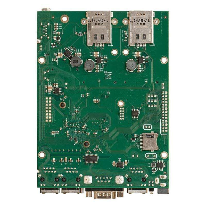 MikroTik RouterBOARD M33G with 3 Gigabit LAN 2 MiniPCI-e Sim Slot USB 3.0 PoE in wired router Black Green Grey RBM33G