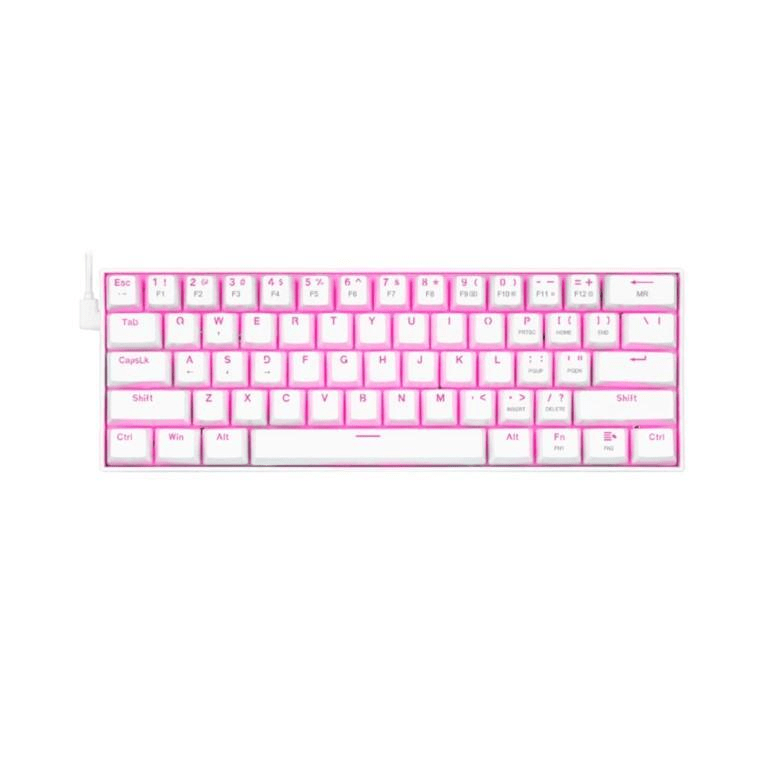 Redragon K630 Dragonborn Red LED 67-Key Design Wired Mechanical Gaming Keyboard White RD-K630W