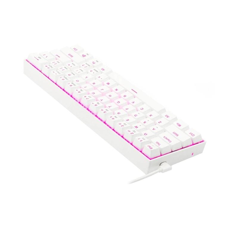 Redragon K630 Dragonborn Red LED 67-Key Design Wired Mechanical Gaming Keyboard White RD-K630W