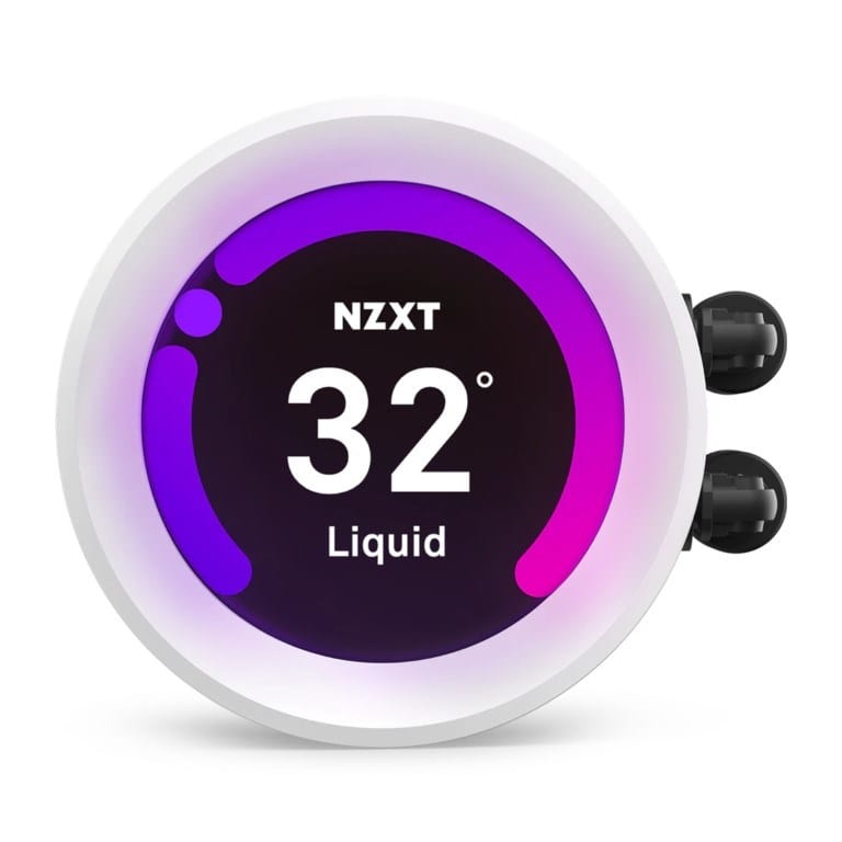 NZXT Kraken Z63 RGB 280mm Processor All-in-one Liquid Cooler with LCD Display Matte White RL-KRZ63-RW