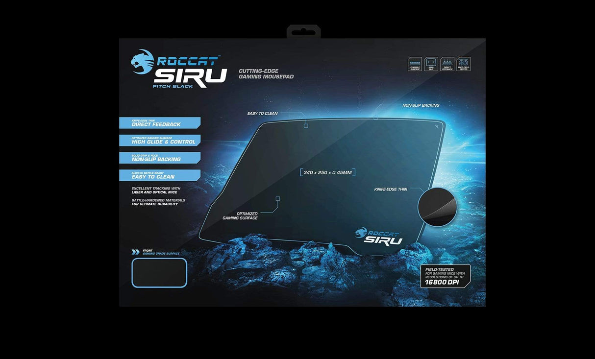 Roccat Siru Desk Fitting Mousepad - Pitch Black ROC-13-070