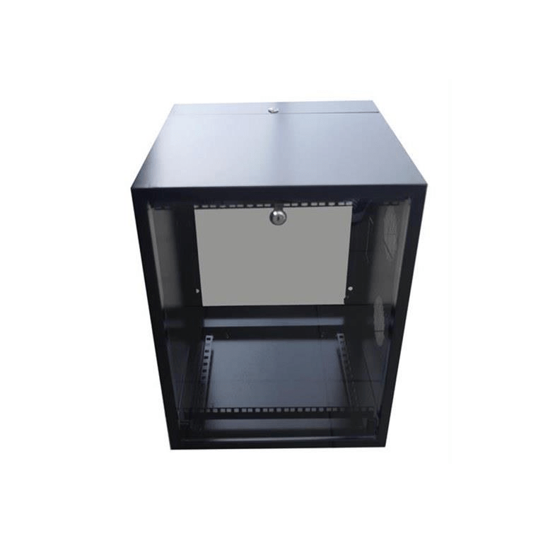 Lambda 9U 300mm Deep Swingframe Wallmount Cabinet with Tempered Glass Front Door S/059922