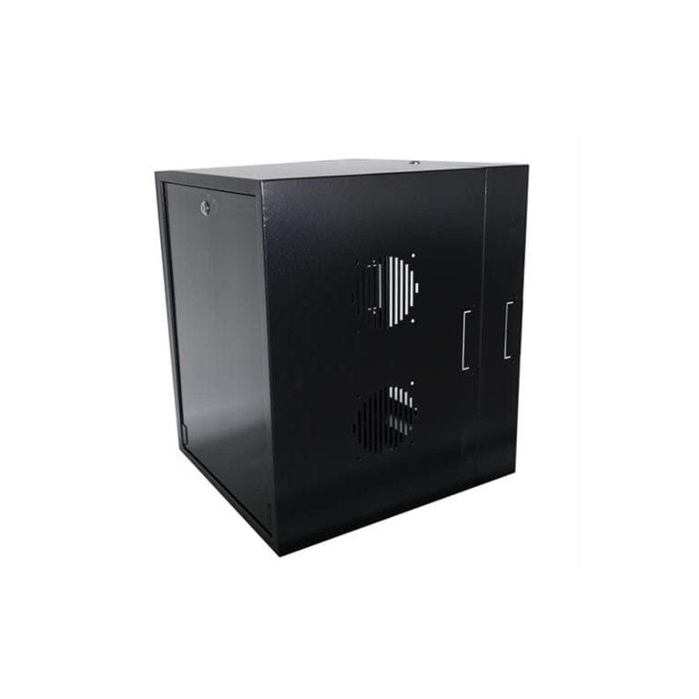 Lambda 9U 300mm Deep Swingframe Wallmount Cabinet with Tempered Glass Front Door S/059922