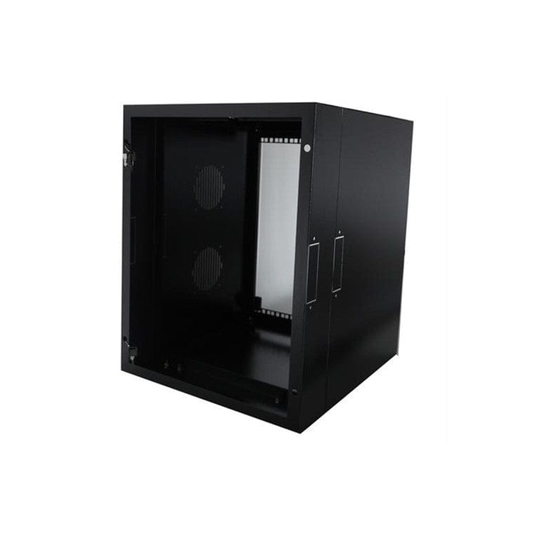Lambda 9U 300mm Deep Swingframe Wallmount Cabinet with Tempered Glass Front Door S/059922