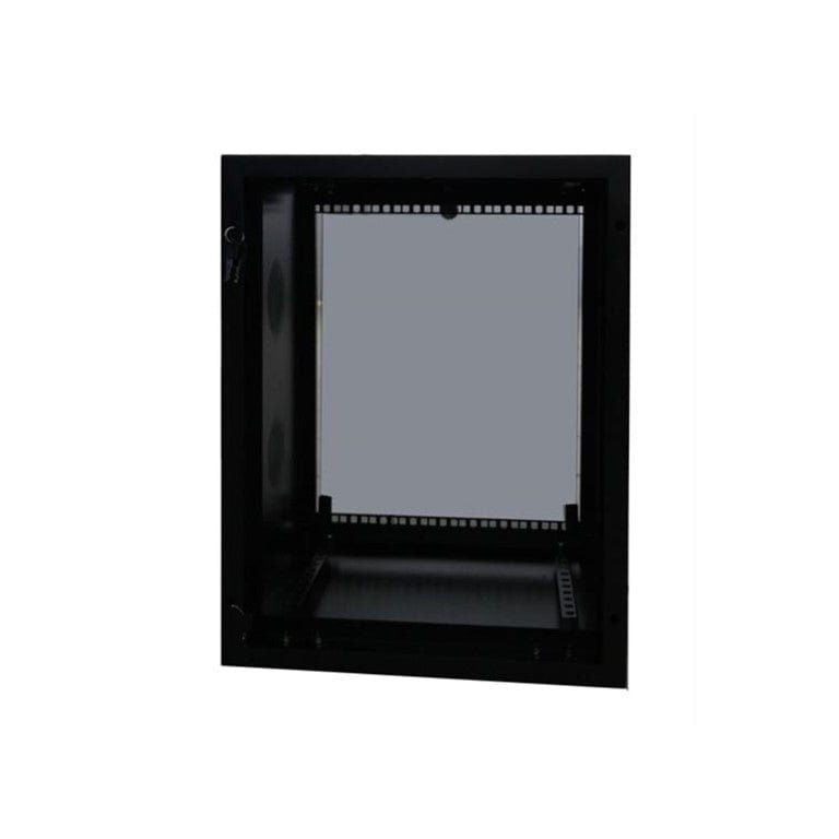 Lambda 9U 300mm Deep Swingframe Wallmount Cabinet with Tempered Glass Front Door S/059922