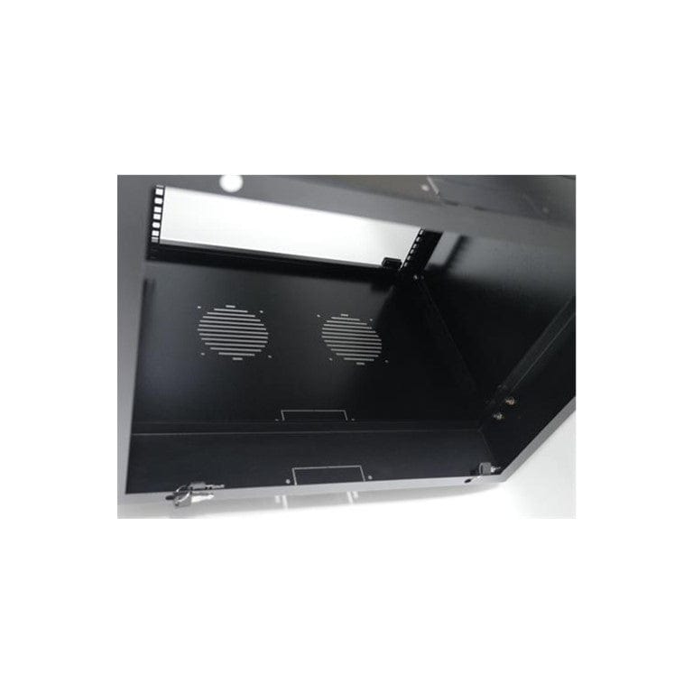 Lambda 9U 300mm Deep Swingframe Wallmount Cabinet with Tempered Glass Front Door S/059922