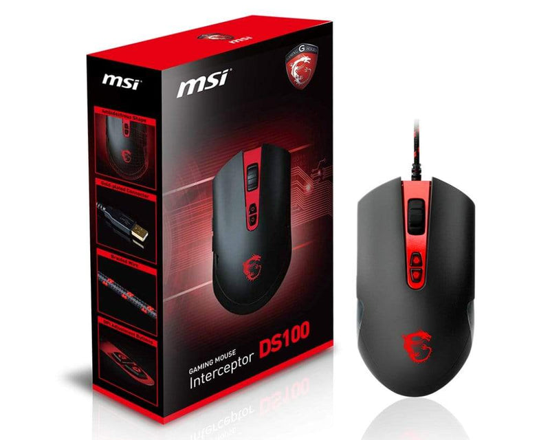 MSI DS100 Mouse USB Type-A Laser 3500dpi Ambidextrous S12-0401130-EB5
