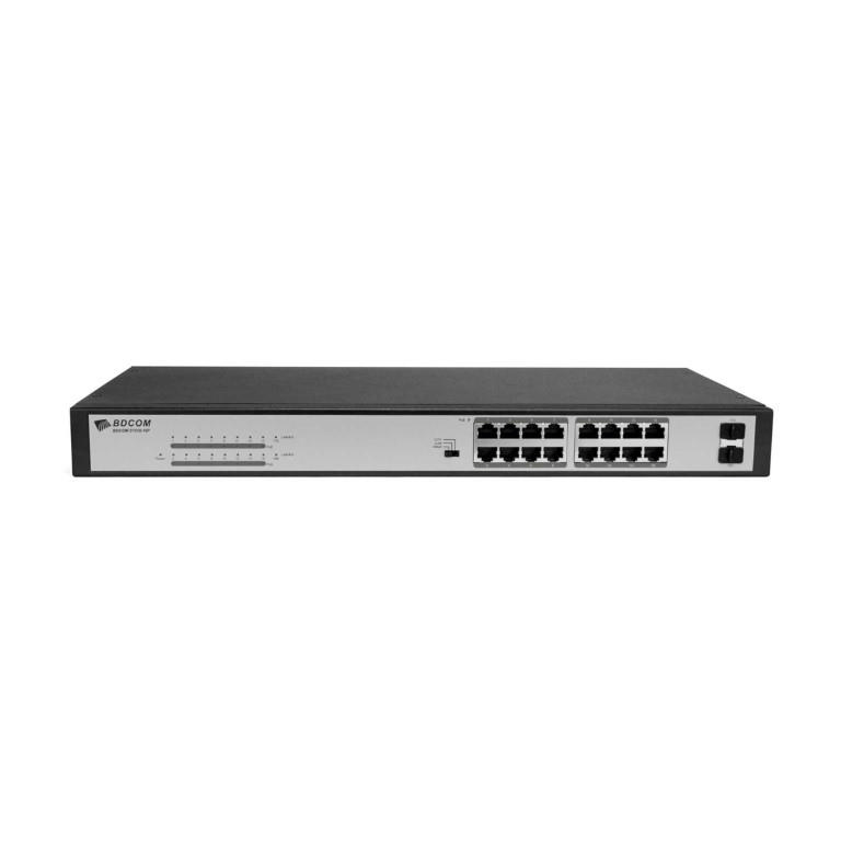 BDCOM 16-port Gigabit PoE Switch with 2-port SFP S1518-16P