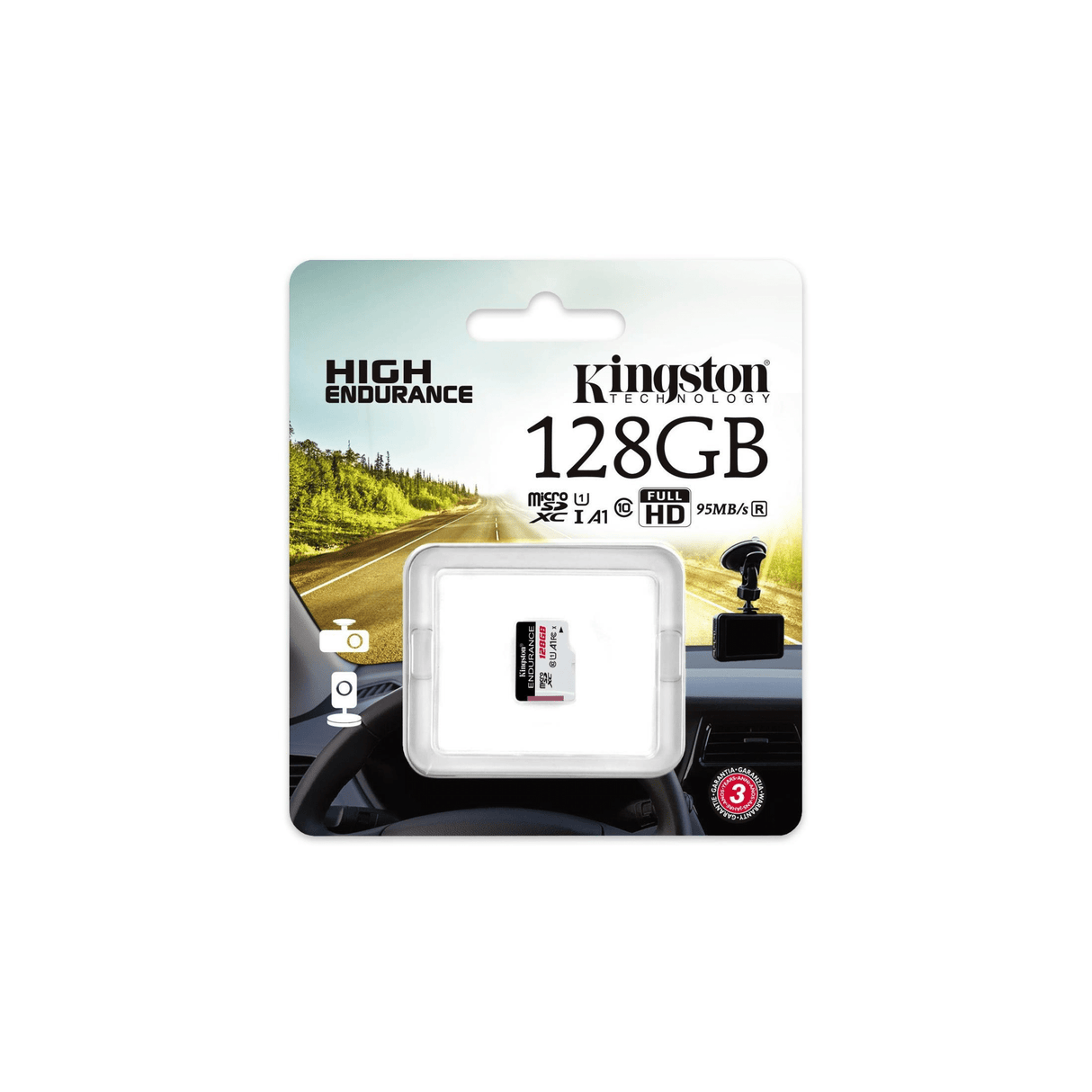 Kingston High Endurance Memory Card 128GB MicroSD Class 10 UHS-I SDCE/128GB