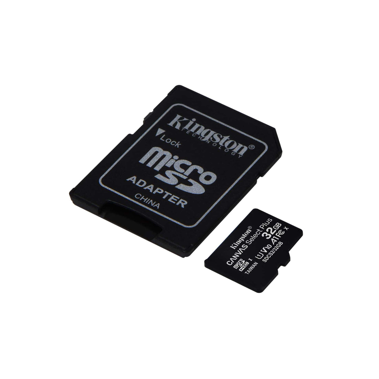 Kingston Technology Canvas Select Plus 32GB micSDHC 100R A1 C10 Three Pack with Single Adapter SDCS2/32GB-3P1A