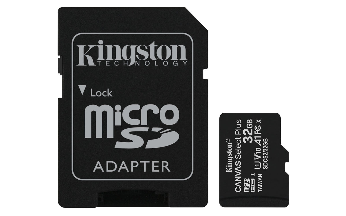 Kingston Canvas Select Plus Memory Card 32GB MicroSDHC Class 10 UHS-I SDCS2/32GB