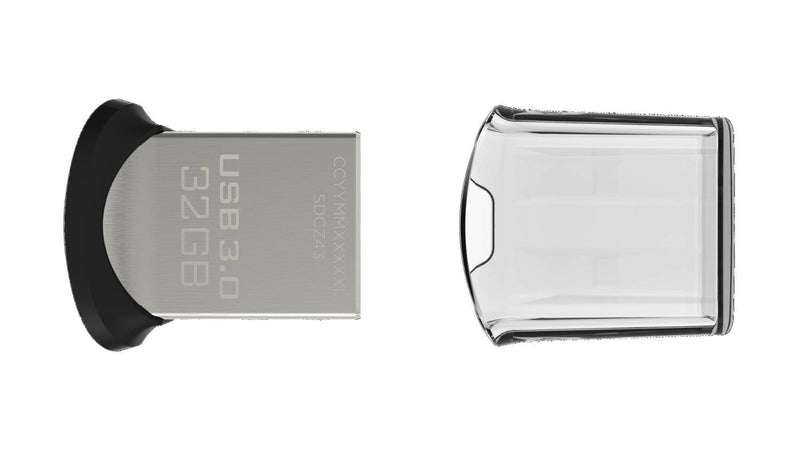 SanDisk Ultra Fit USB 3.0 32GB Type-A 3.2 Gen 1 Black and Silver USB Flash Drive SDCZ43-032G-GAM46